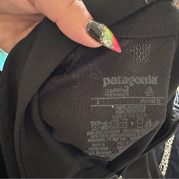Patagonia capilene 3 midweight black zip neck shirt men’s Sz L - Picture 2 of 5